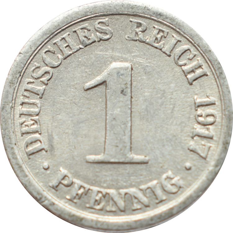 Nemecko - Nemecká ríša 1 Pfennig 1917 F