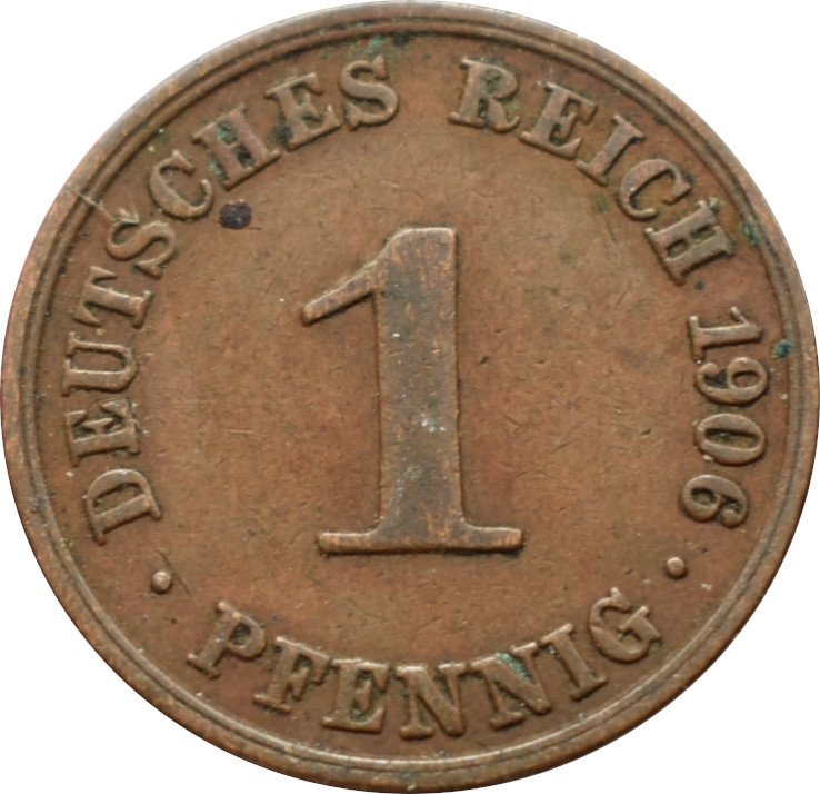 Nemecko - Nemecká ríša 1 Pfennig 1906 A