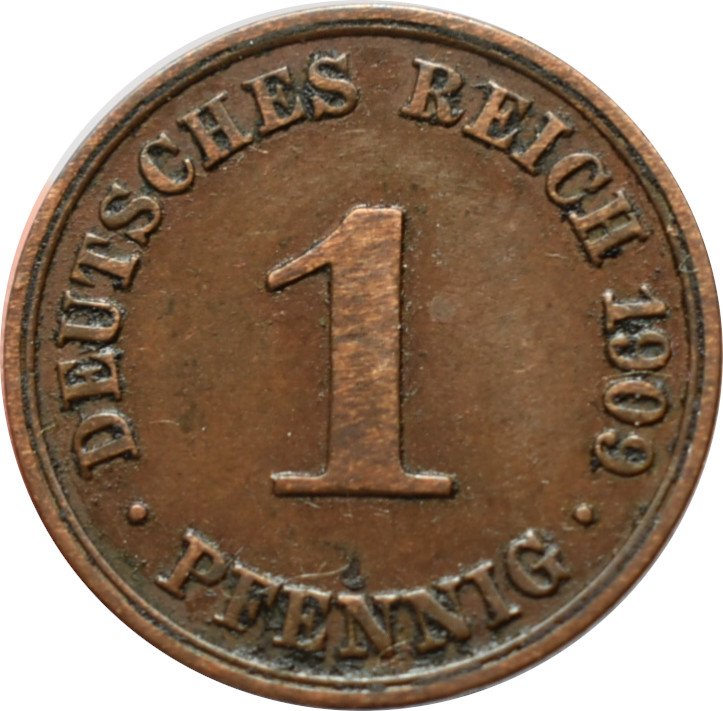 Nemecko - Nemecká ríša 1 Pfennig 1909 A