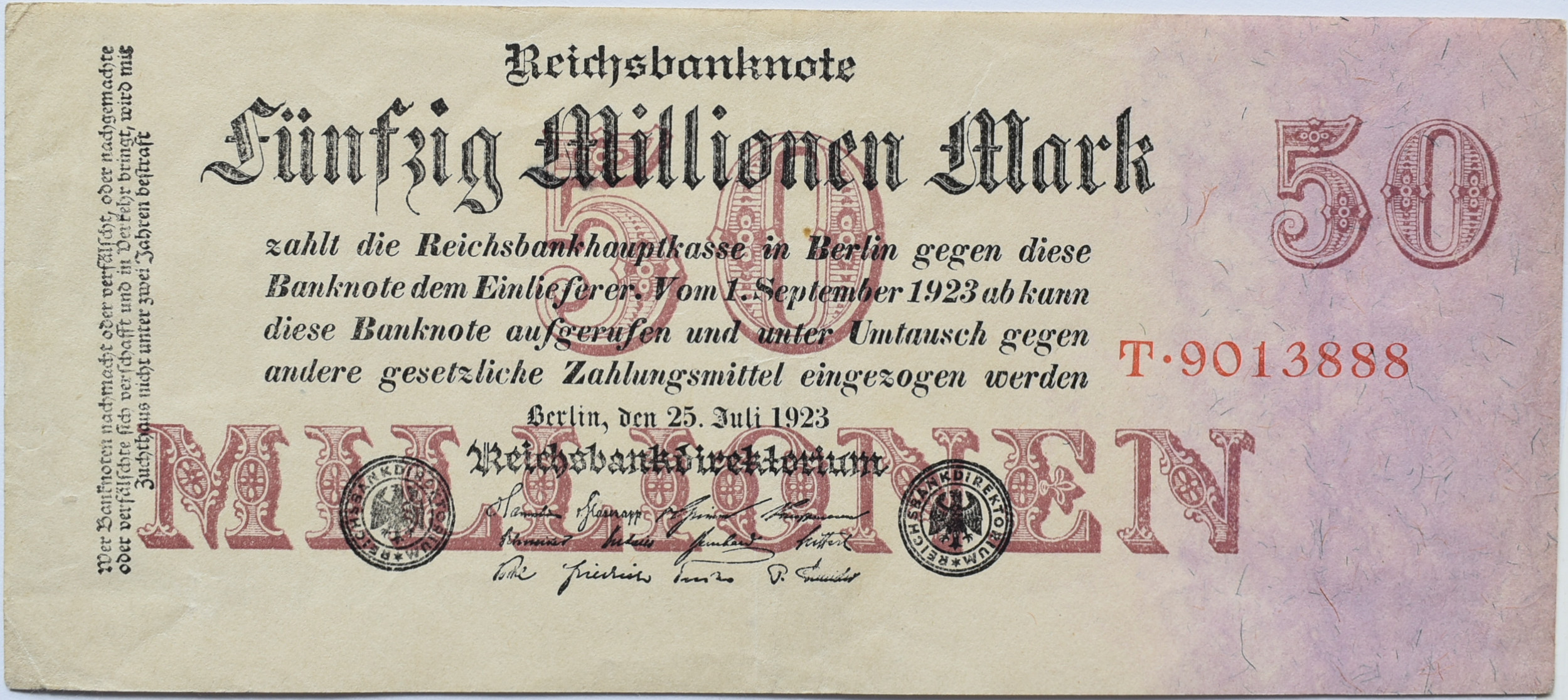 Nemecko 50 Millionen Mark 1923