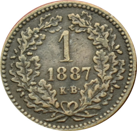 F.J. 1 Krajcár 1887 K.B.