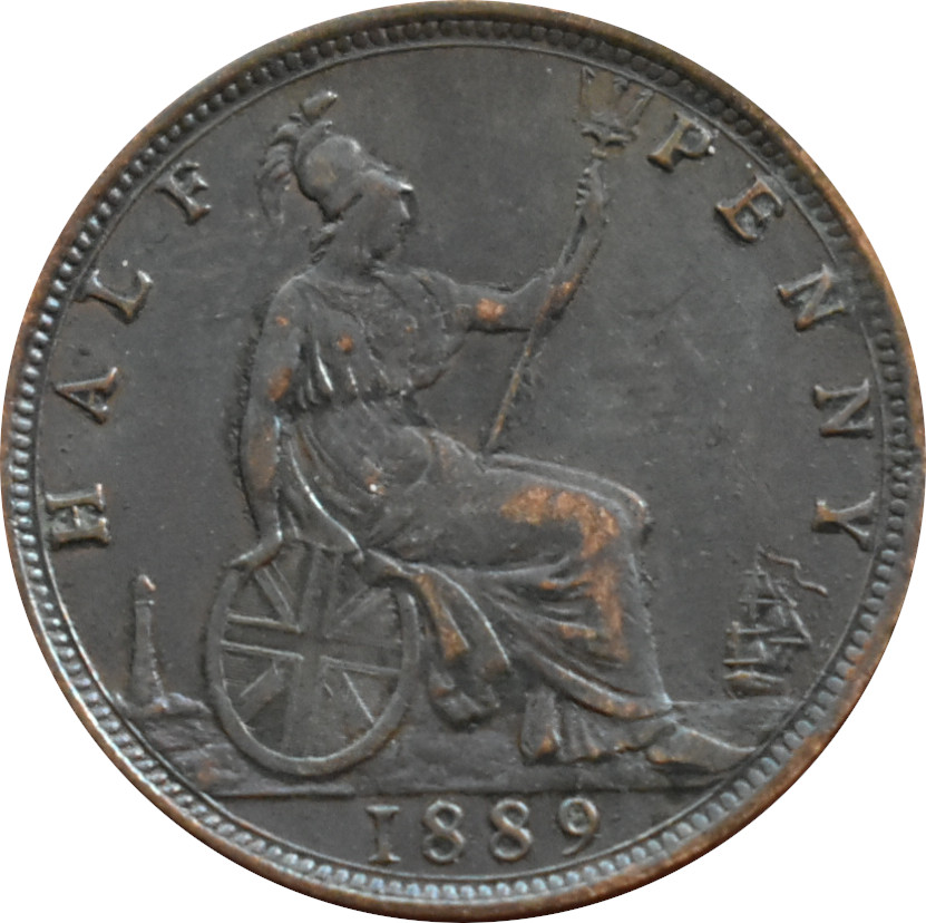 Anglicko 1/2 Penny 1889