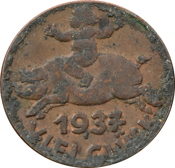 Rakúsko novoročný žeton 1937