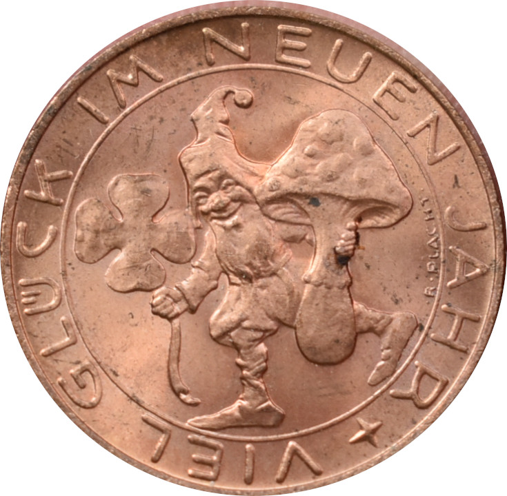 Rakúsko novoročný žeton 1936