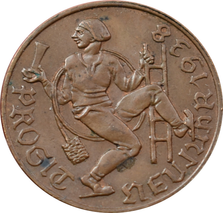 Rakúsko novoročný žeton 1938