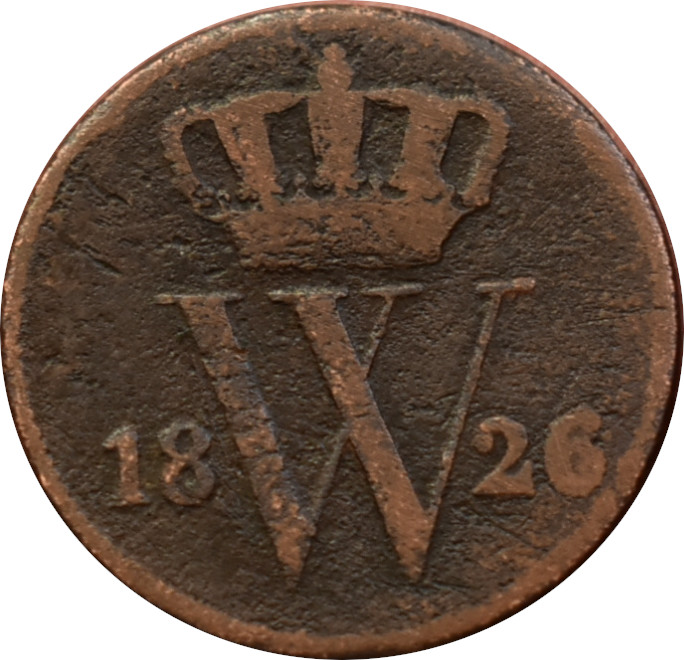Holandsko 1/2 Cent 1826