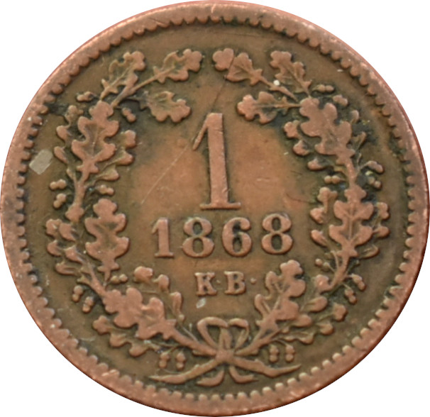 F.J. 1 Krajcár 1868 K.B.