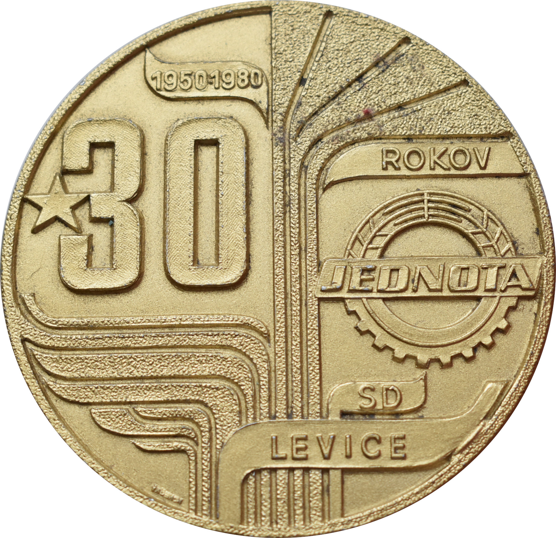 ČSSR medaila 30 rokov JEDNOTA SD Levice