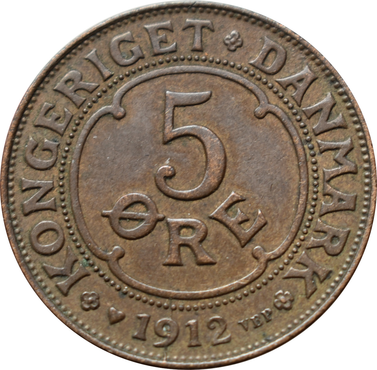 Dánsko 5 Ore 1912