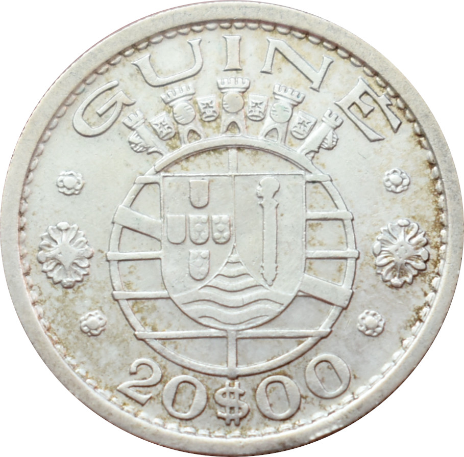 Portugalská Guinea 20 escudos 1952