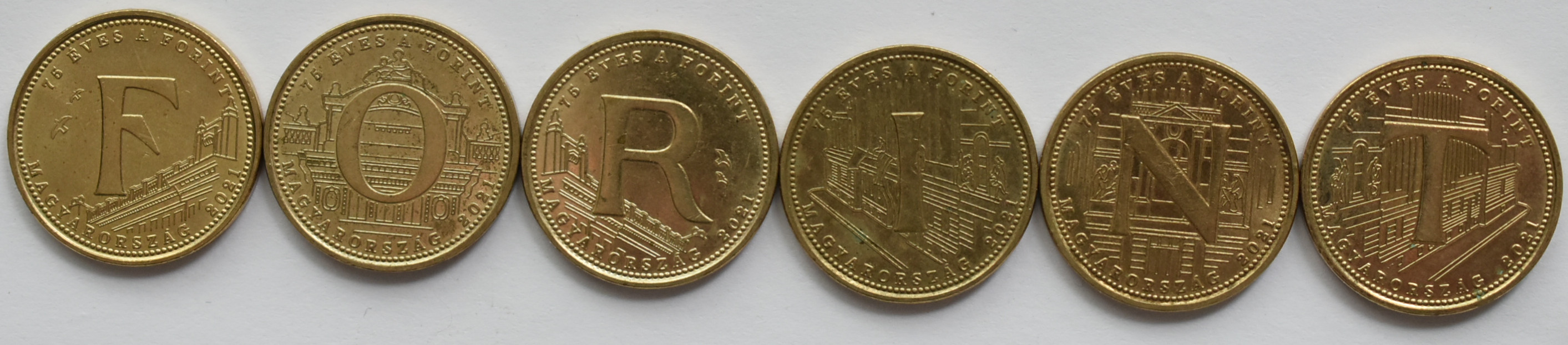 Maďarsko  sada 5 Forint 2021 B.P.