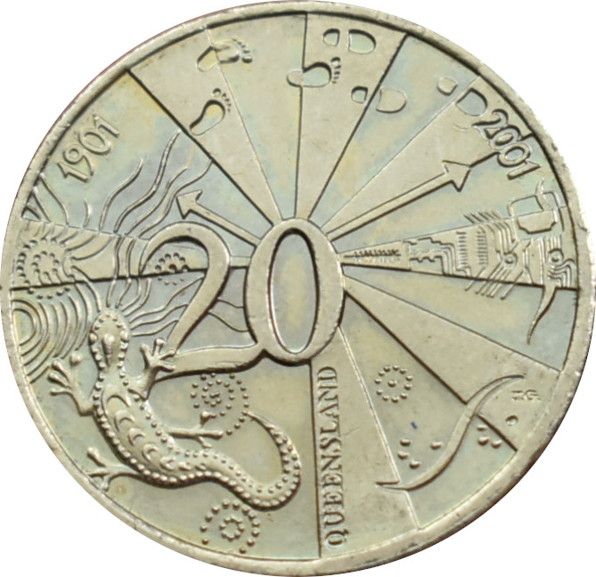 Austrália 20 Cents 2001