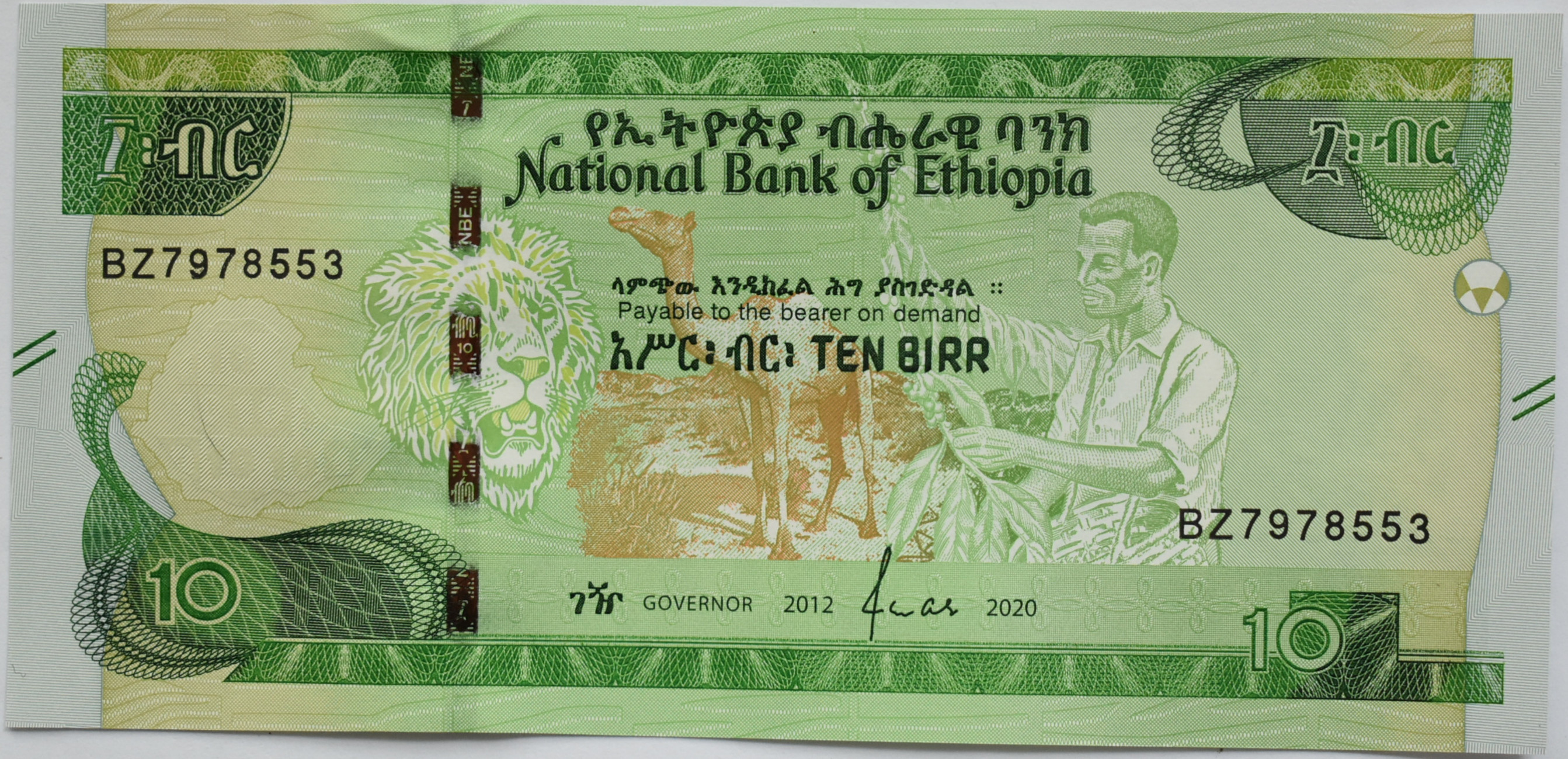 Etiópia 10 Birr 2012-2020