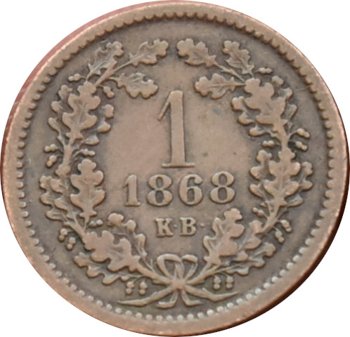 F.J. 1 Krajcár 1868 K.B.