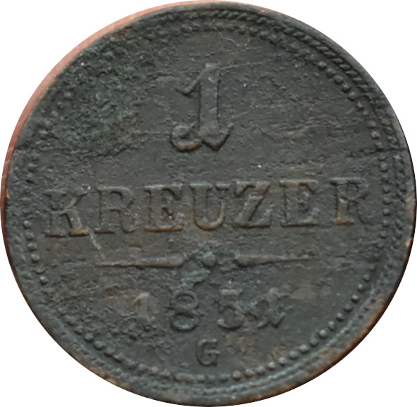 F.J. 1 Kreuzer 1851 G