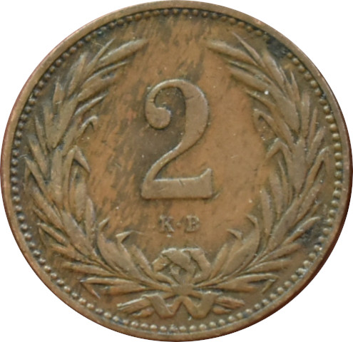 F.J. 2 Fillér 1898 K.B.