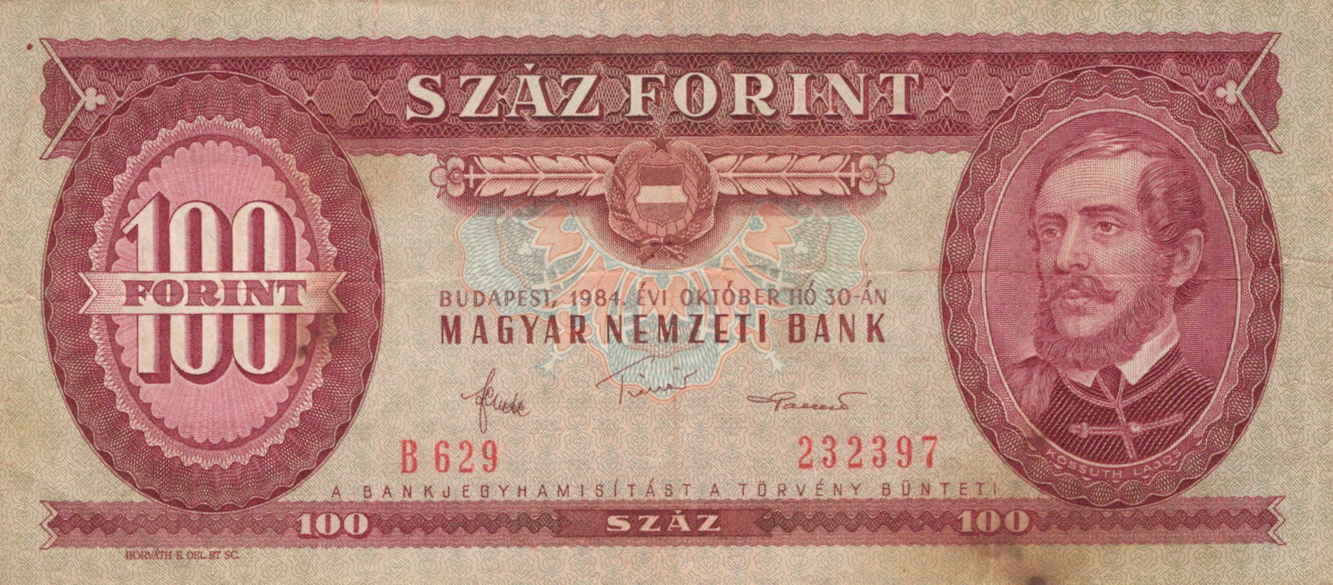 Maďarsko 100 Forint 1984