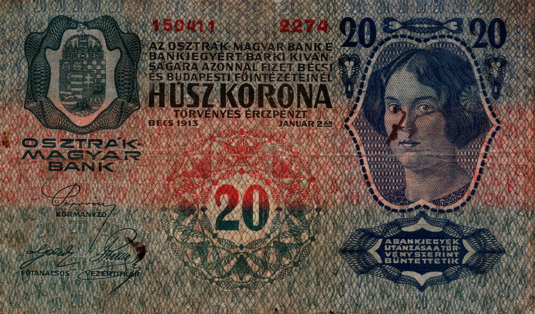 F.J. 20 Korona 1913