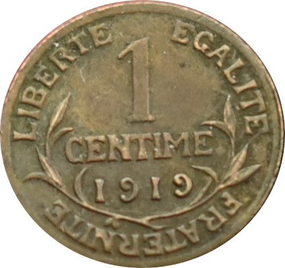 Francúzsko 1 Centime 1919