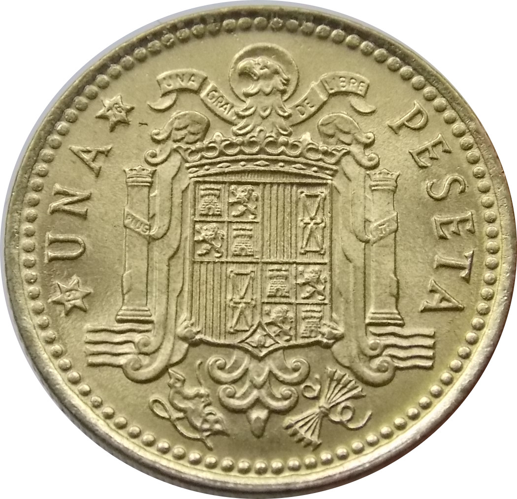 Španielsko 1 Peseta 1975