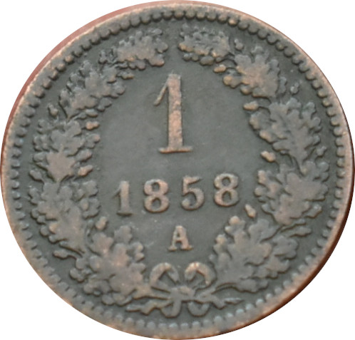 F.J. 1 Kreuzer 1858 A