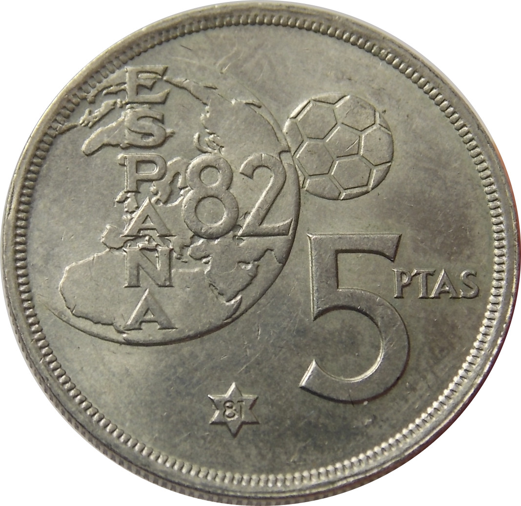 Španielsko 5 Pesetas 1980