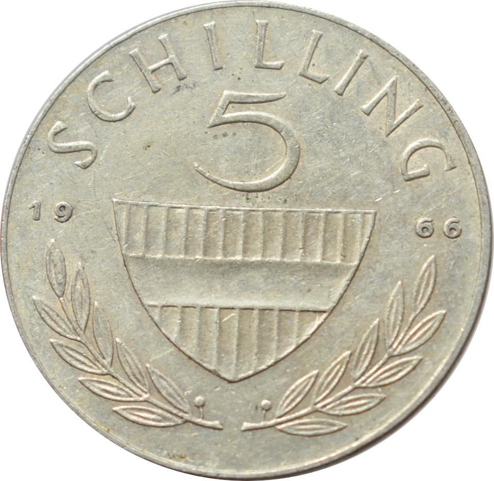 Rakúsko 5 Schilling 1966