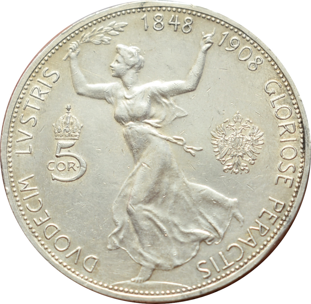 F.J. 5 Krone 1908 Jubilejný