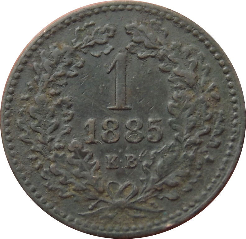 F.J. 1 Krajcár 1885 K.B.