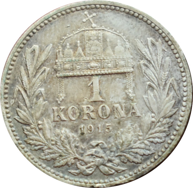 F.J. 1 korona 1915 K.B.