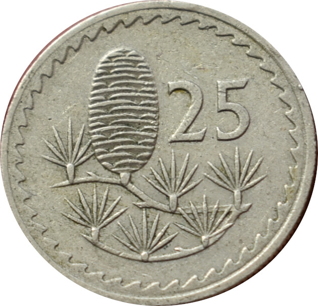 Cyprus 25 Mils 1963