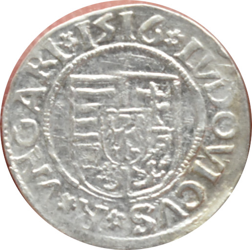 Ľudovít II. 1516 K.G. Denár