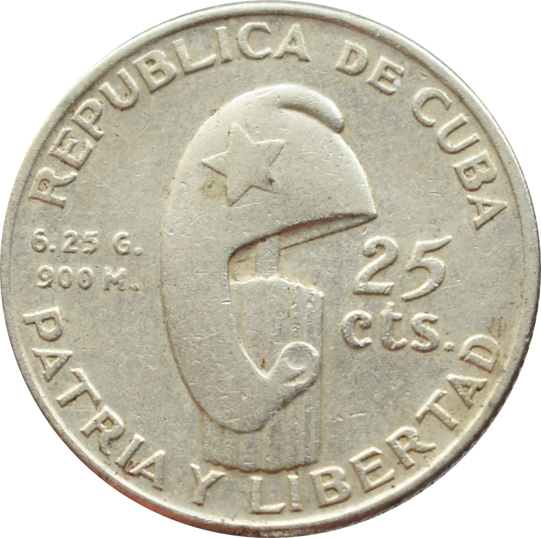 Kuba 25 Centavos 1953