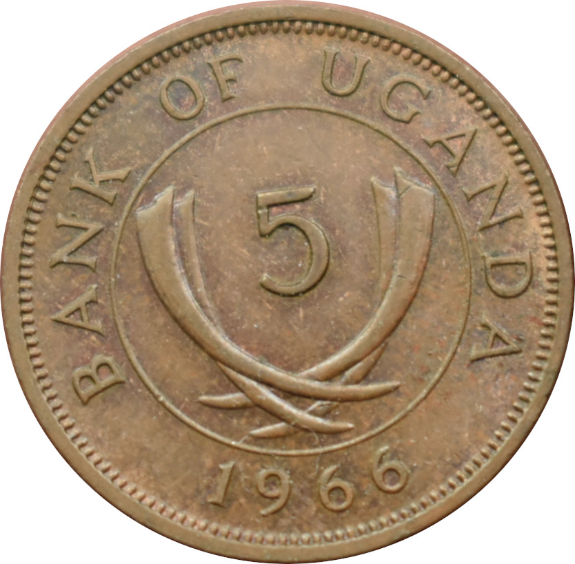 Uganda 5 Cents 1966